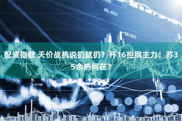 配资指数 天价战机说扔就扔？歼16担纲主力！苏35余热何在？